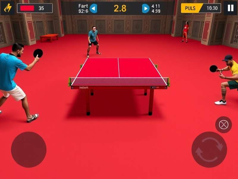 Paddle Master Indore gameplay screenshot showing table tennis action